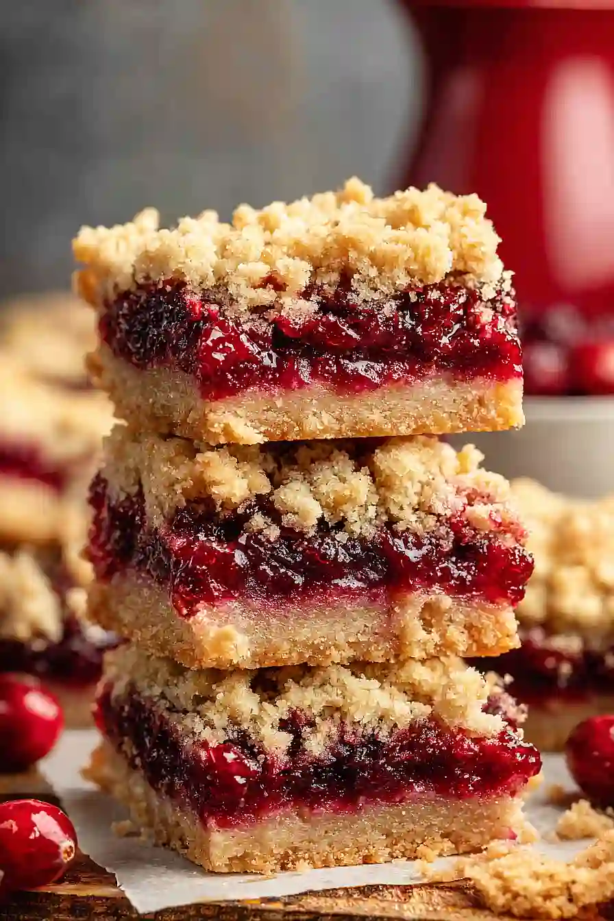 cranberry crumble bars