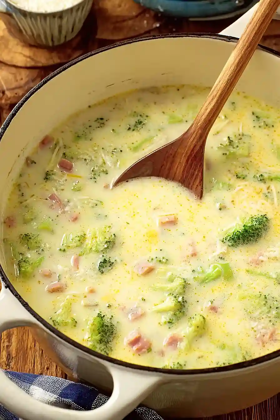 broccoli cheddar soup with ham
