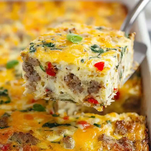 Sausage, Egg and Hash Brown Breakfast Casserole