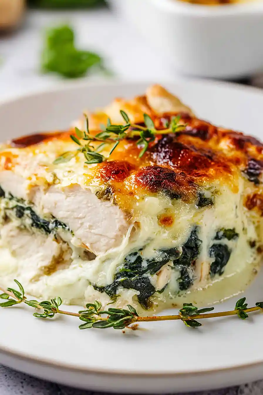 Creamy Chicken and Spinach Casserole