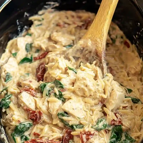 crockpot tuscan chicken orzo