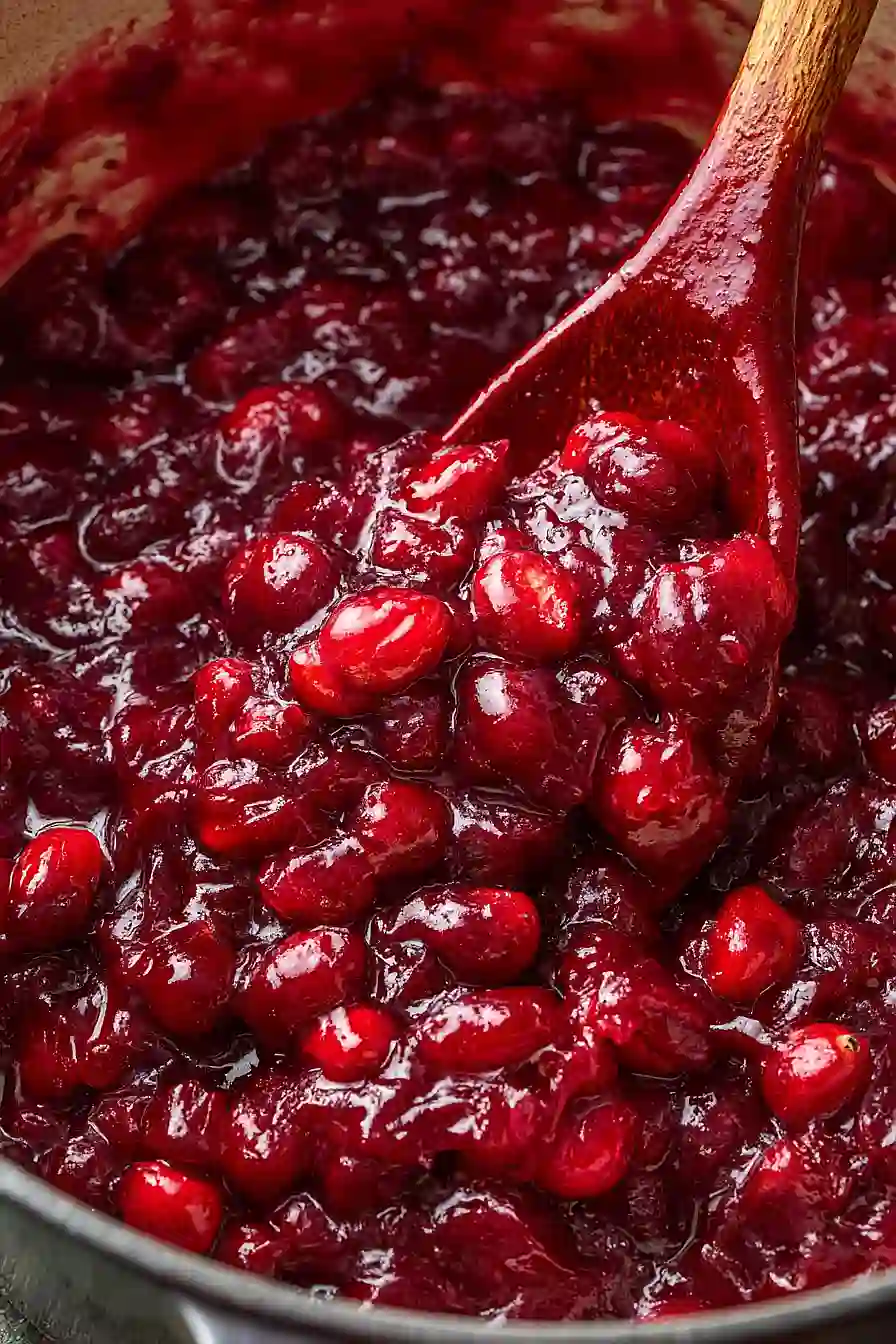 Honey Bourbon Cranberry Sauce