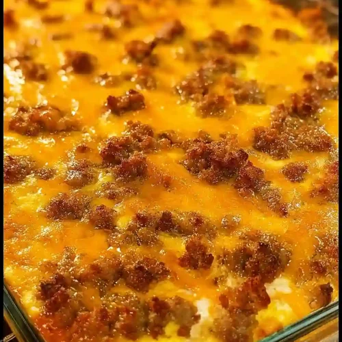 Sausage Egg and Cheese Breakfast Casserole