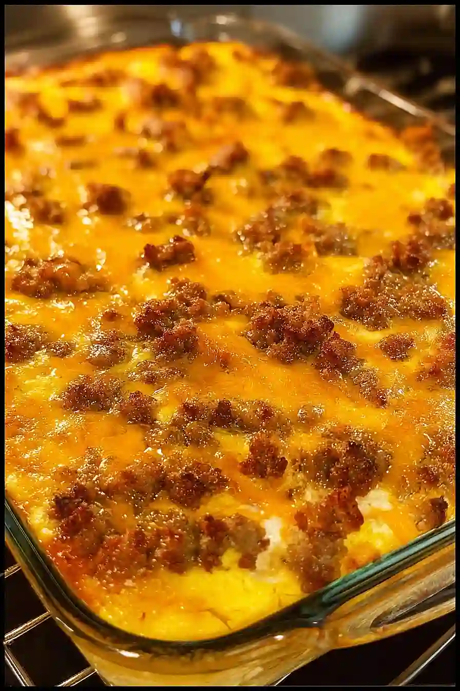 Sausage Egg and Cheese Breakfast Casserole