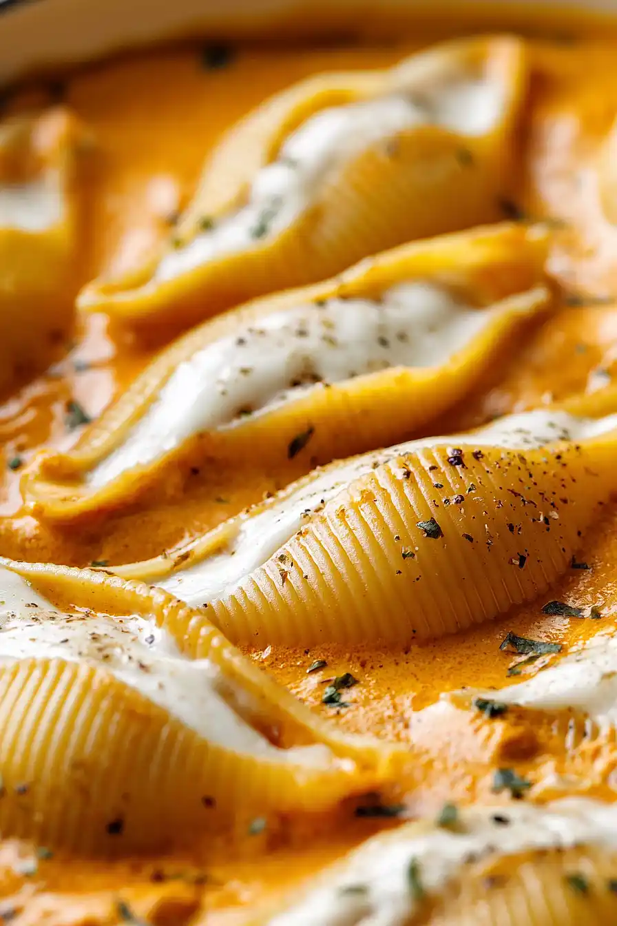 Stuffed Shells With Pumpkin Cream Sauce