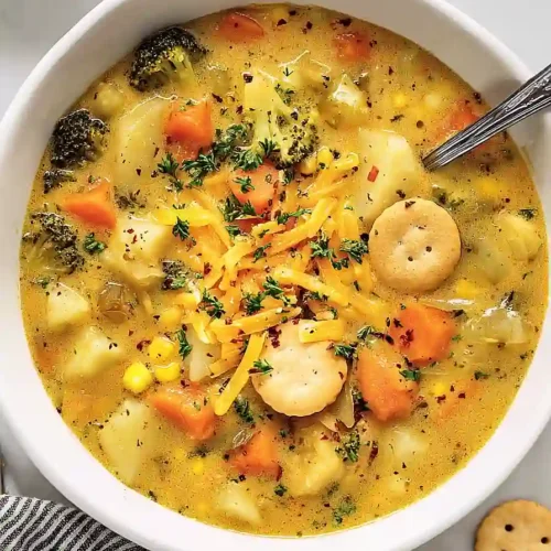 One Pot Creamy Vegetable Soup