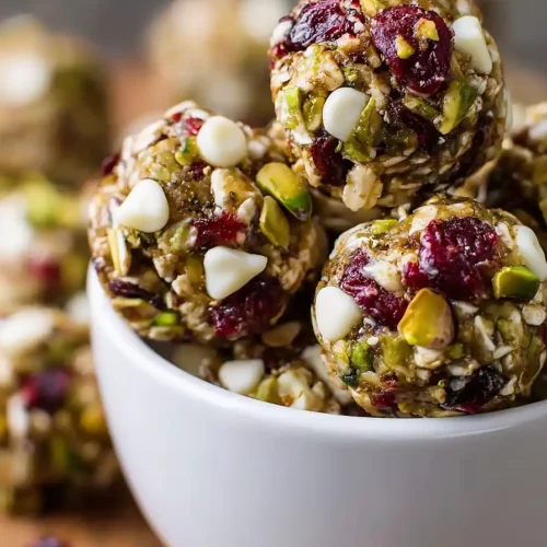 Cranberry Pistachio Energy Bites