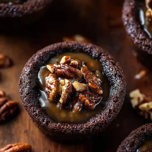 chocolate pecan pie cupcakes