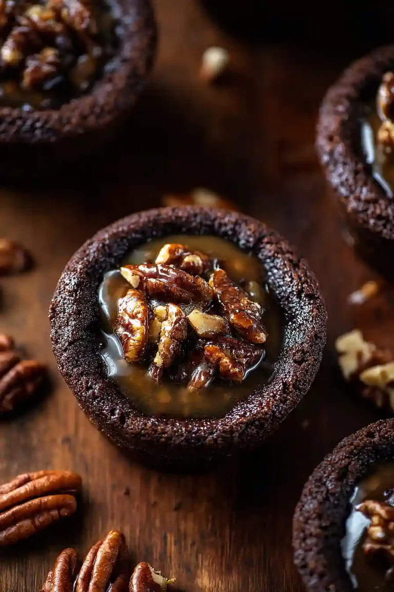 chocolate pecan pie cupcakes