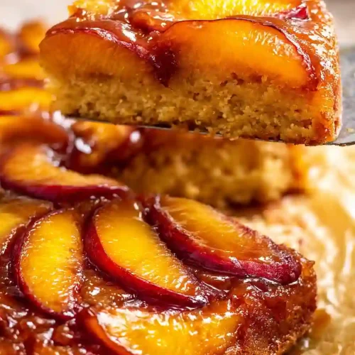 bourbon peach upside down cake