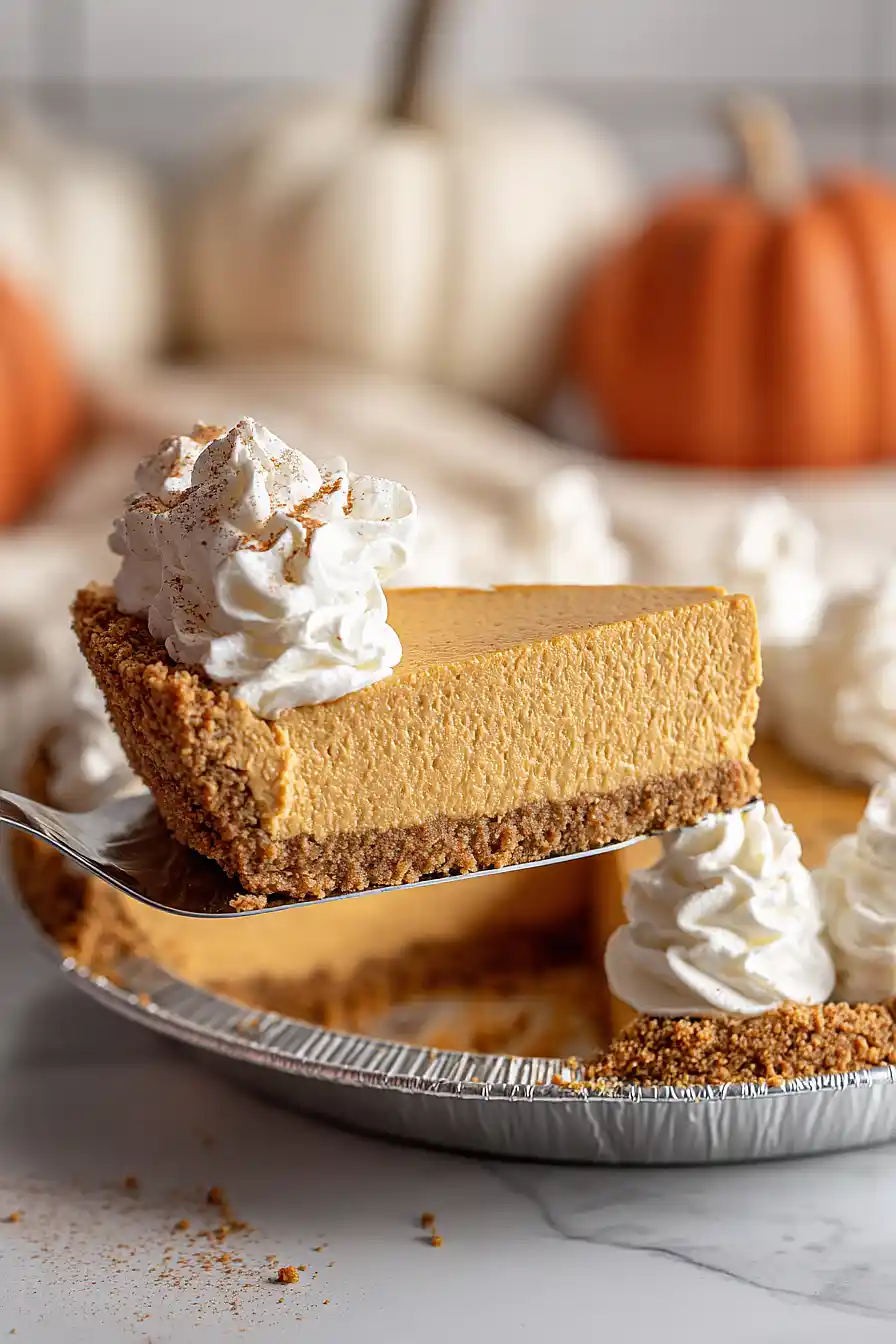 no bake marshmallow pumpkin pie