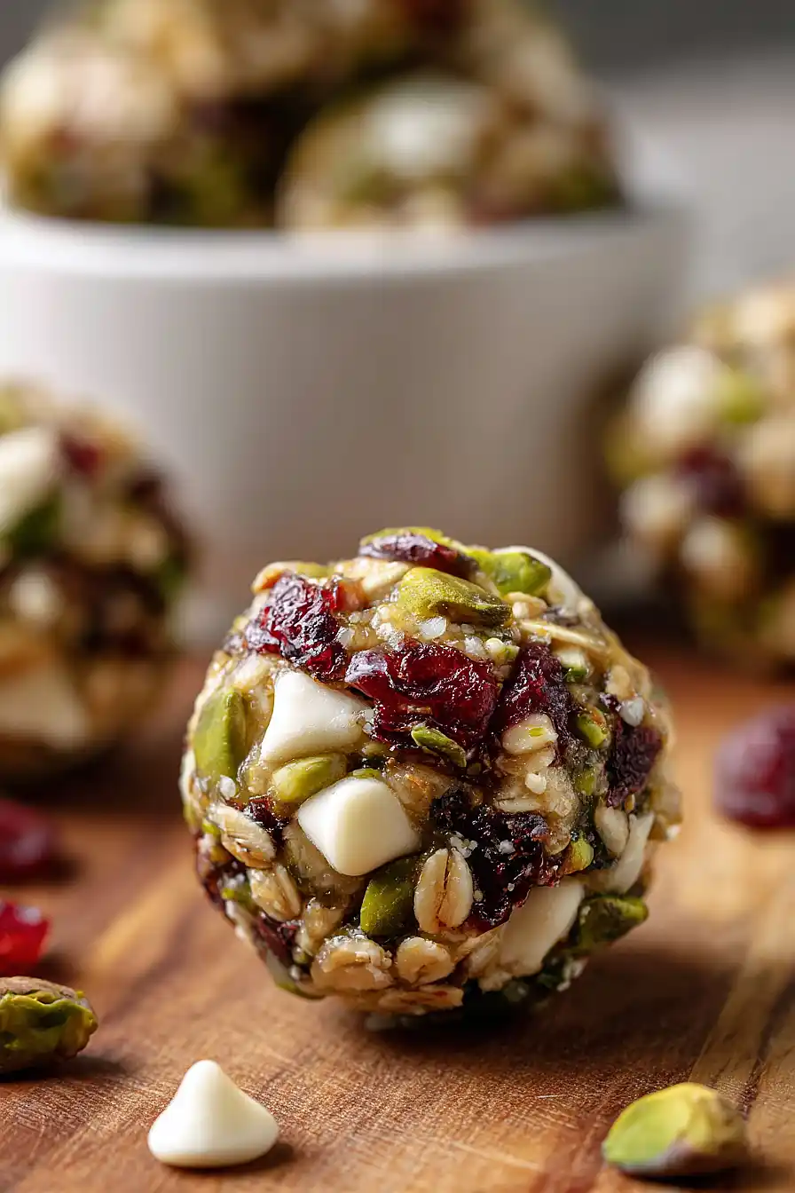 Cranberry Pistachio Energy Bites
