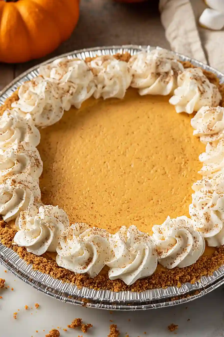 no bake marshmallow pumpkin pie