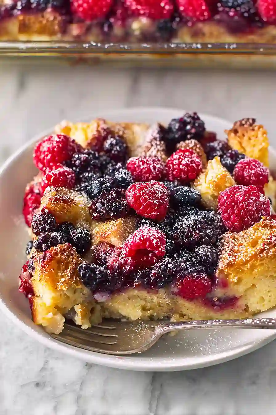 overnight berry breakfast casserole