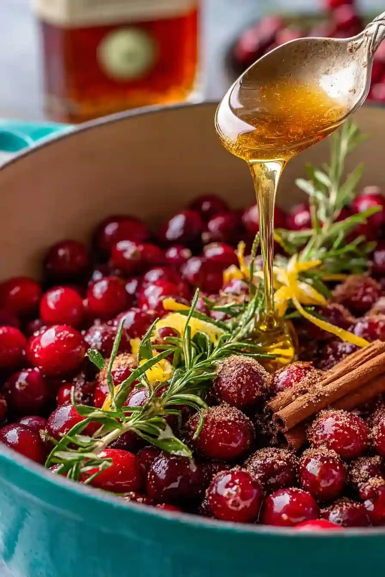 Honey Bourbon Cranberry Sauce