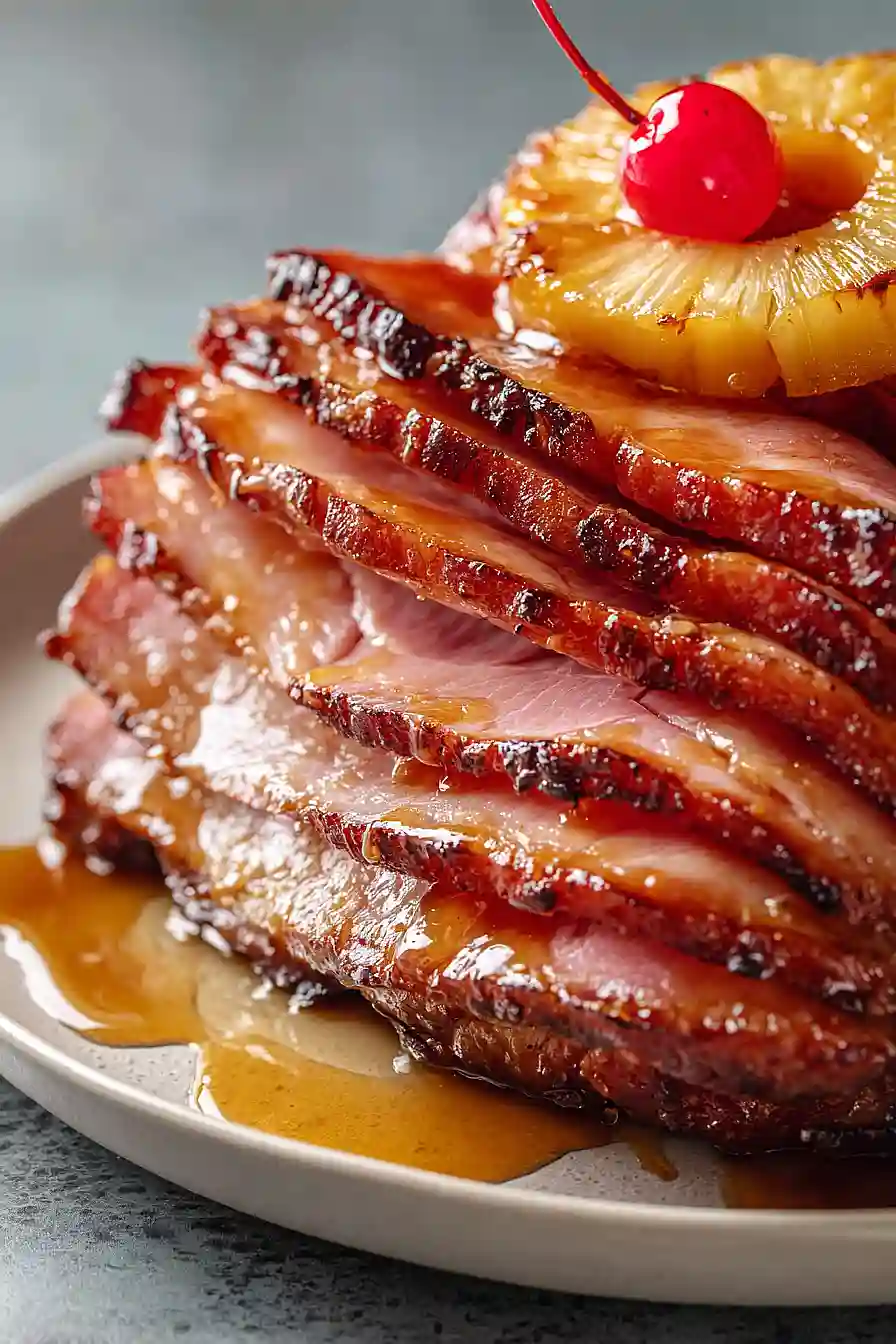 Baked Ham With Brown Sugar and Pineapple