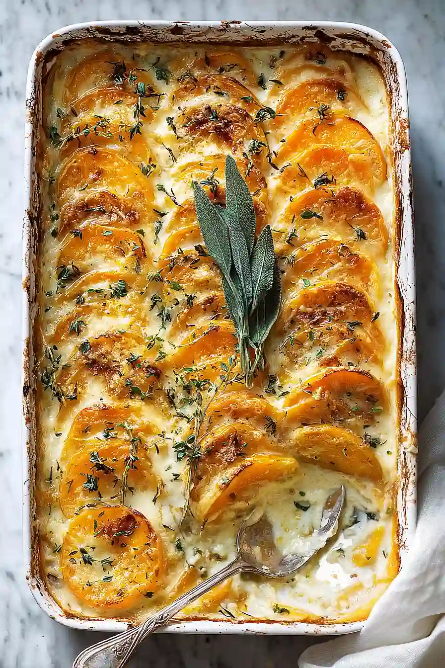 Sage Butternut Squash Gratin