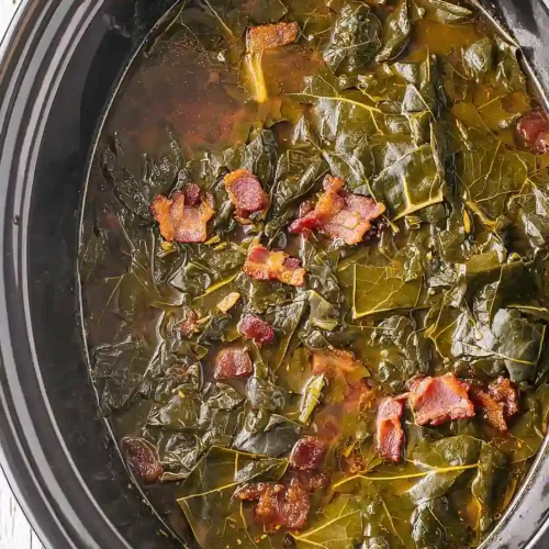 Slow Cooker Collard Greens with Bacon