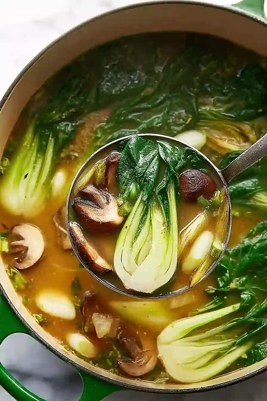 Bok Choy Soup With Garlic And Ginger