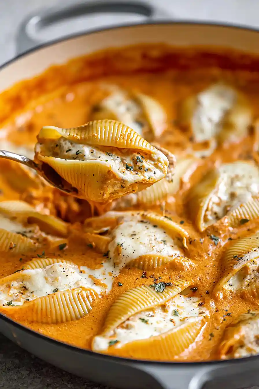 Stuffed Shells With Pumpkin Cream Sauce