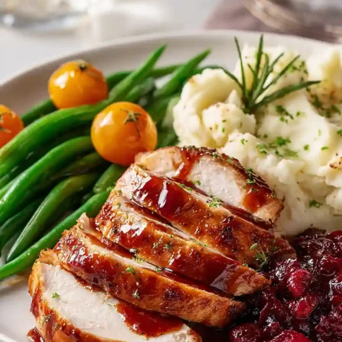 Cranberry Orange Glazed Turkey Breast