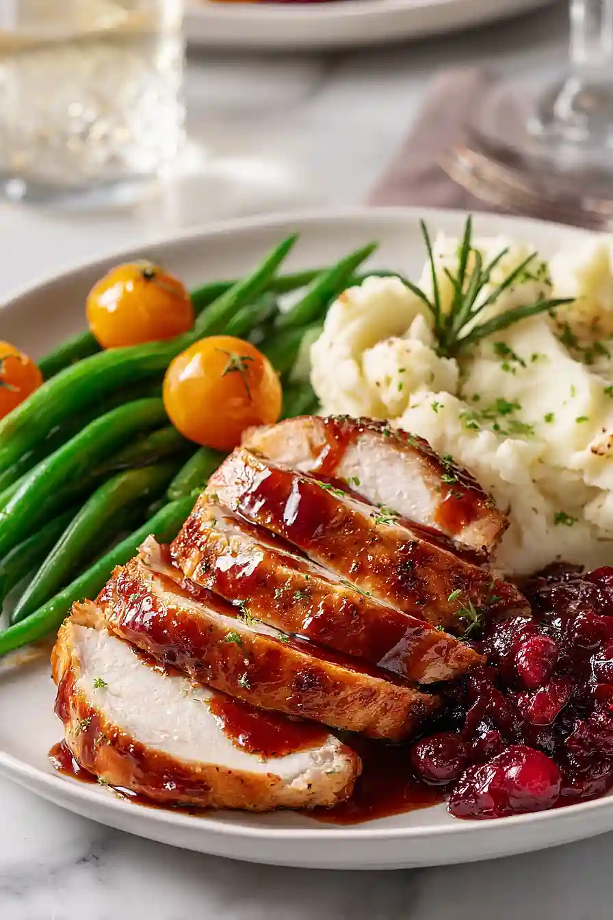 Cranberry Orange Glazed Turkey Breast