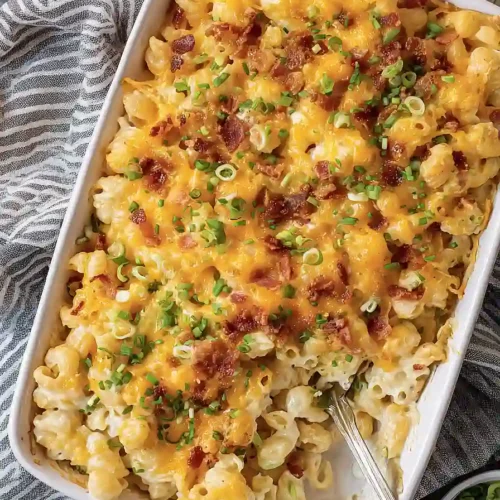 loaded baked potato mac and cheese