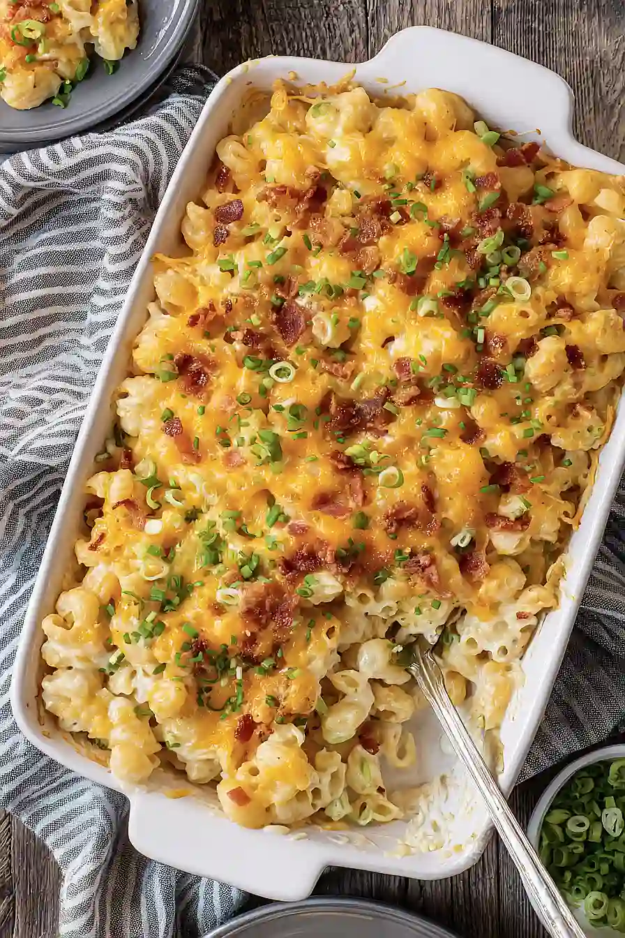 loaded baked potato mac and cheese