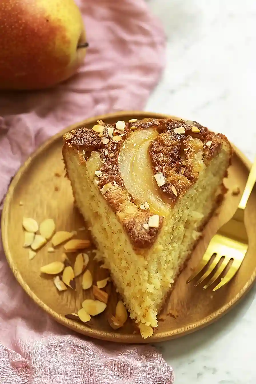 Pear Almond Coffee Cake