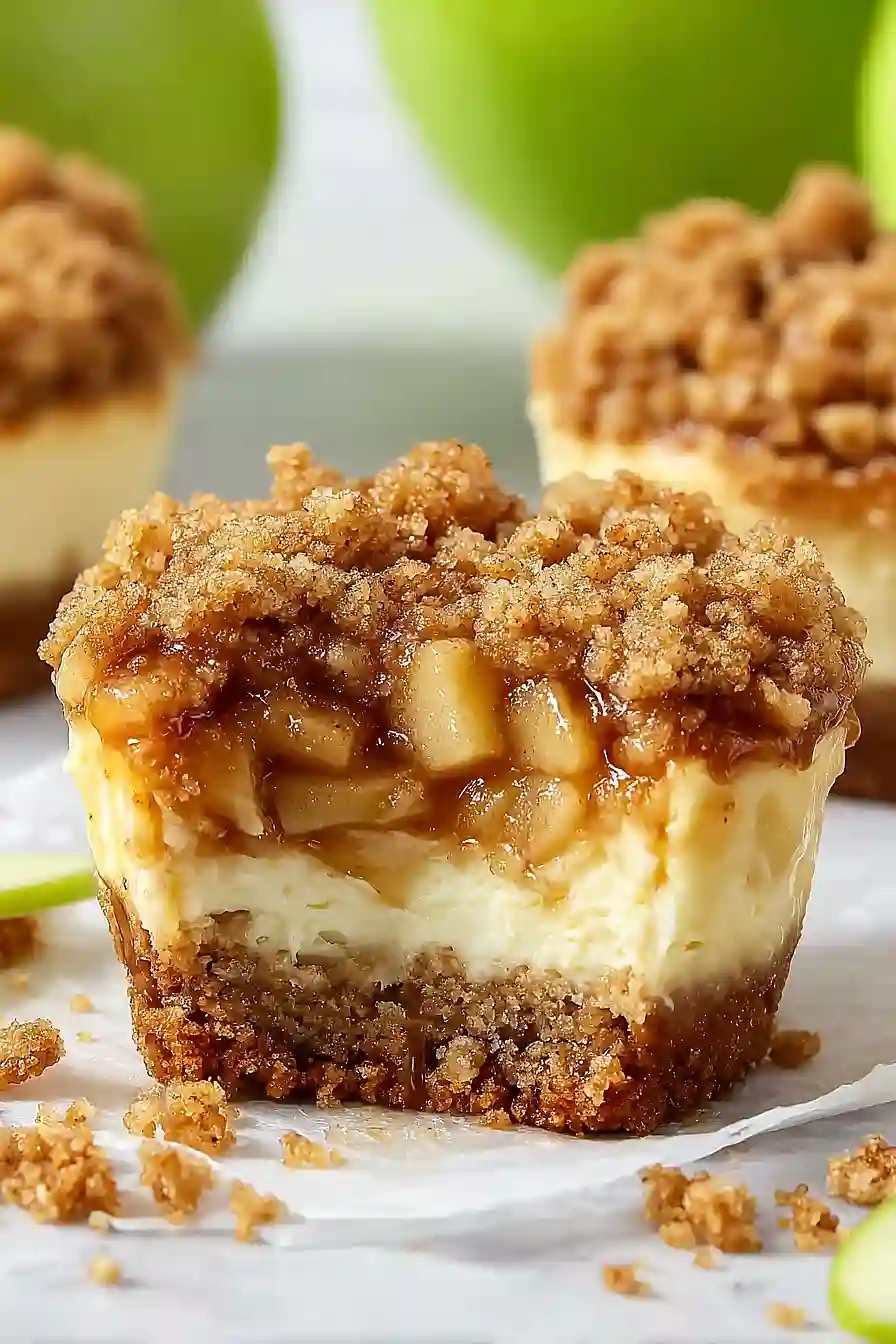 Apple Crisp Mini Cheesecakes
