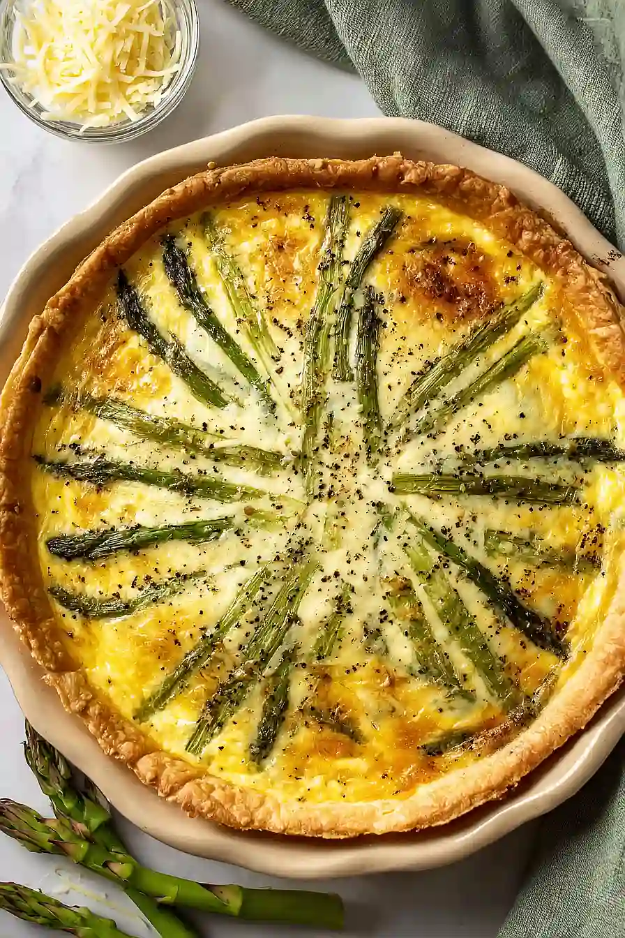 asparagus and gruyere quiche