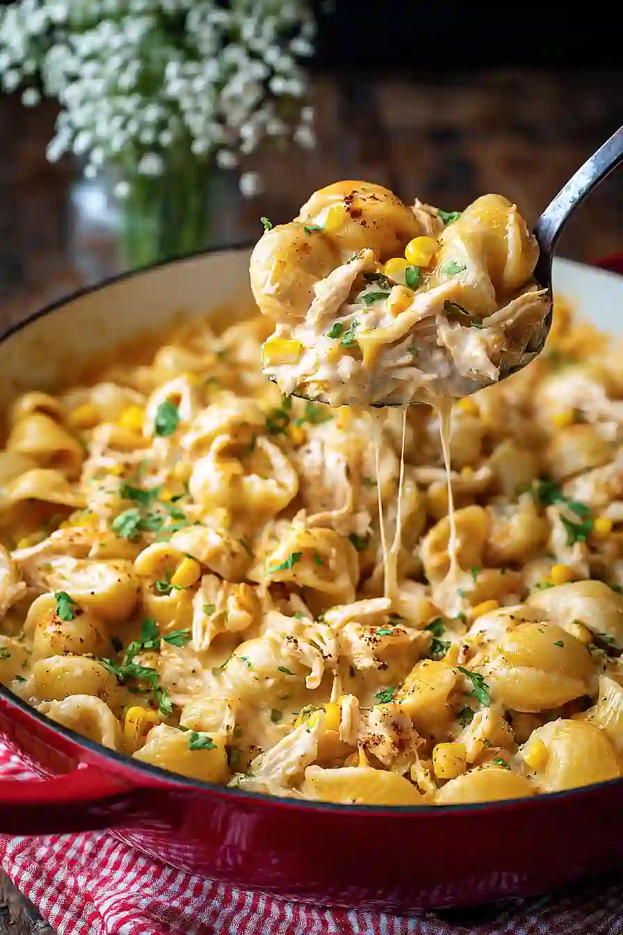 white chicken chili mac