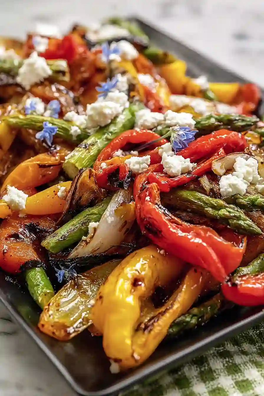 roasted vegetables with goat cheese
