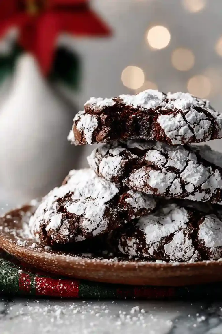 double chocolate crinkle cookies
