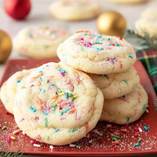 sugar cookies with powdered sugar