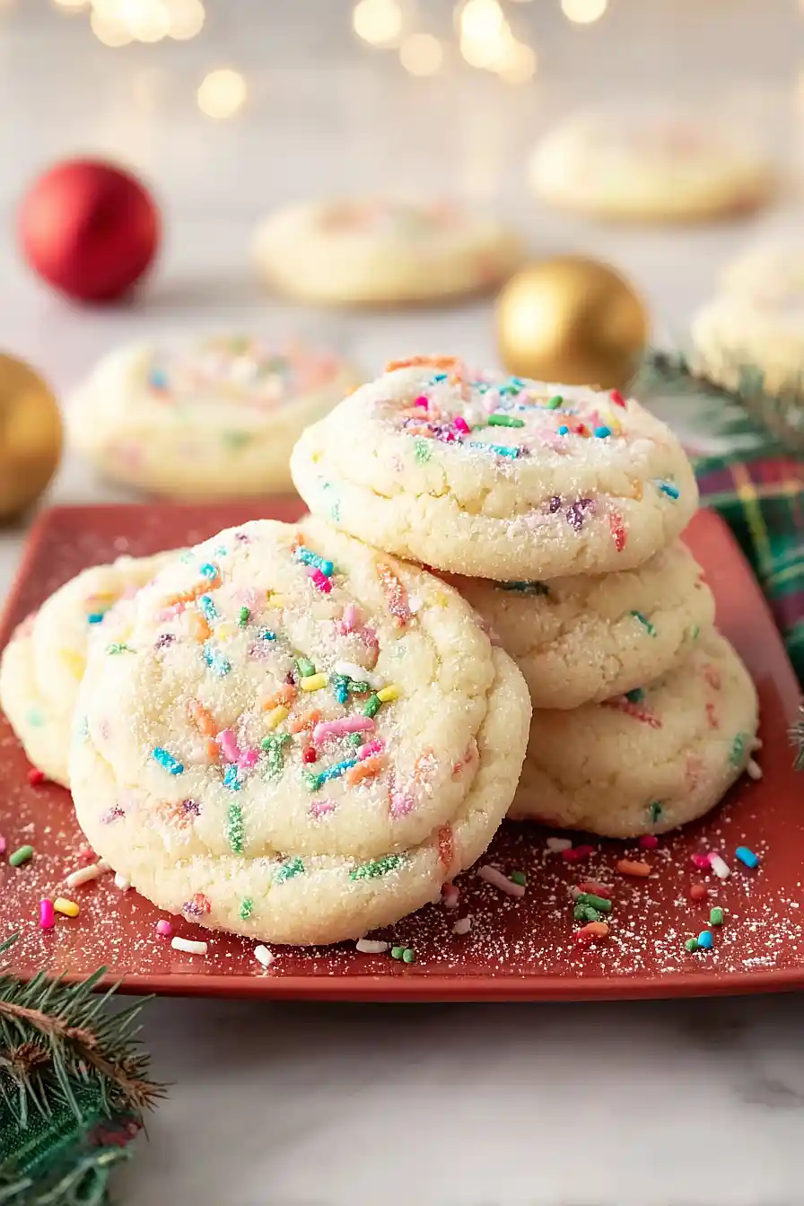 sugar cookies with powdered sugar