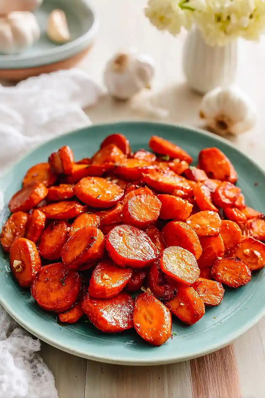 honey glazed carrots with garlic