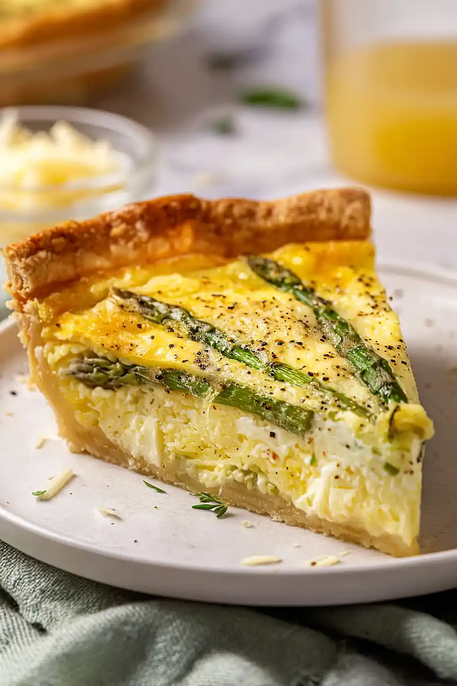 asparagus and gruyere quiche