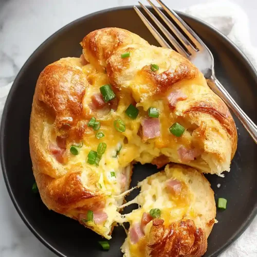 ham and cheese crescent roll breakfast bake