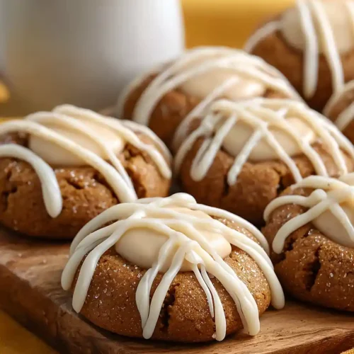 gingerbread thumbprint cookies