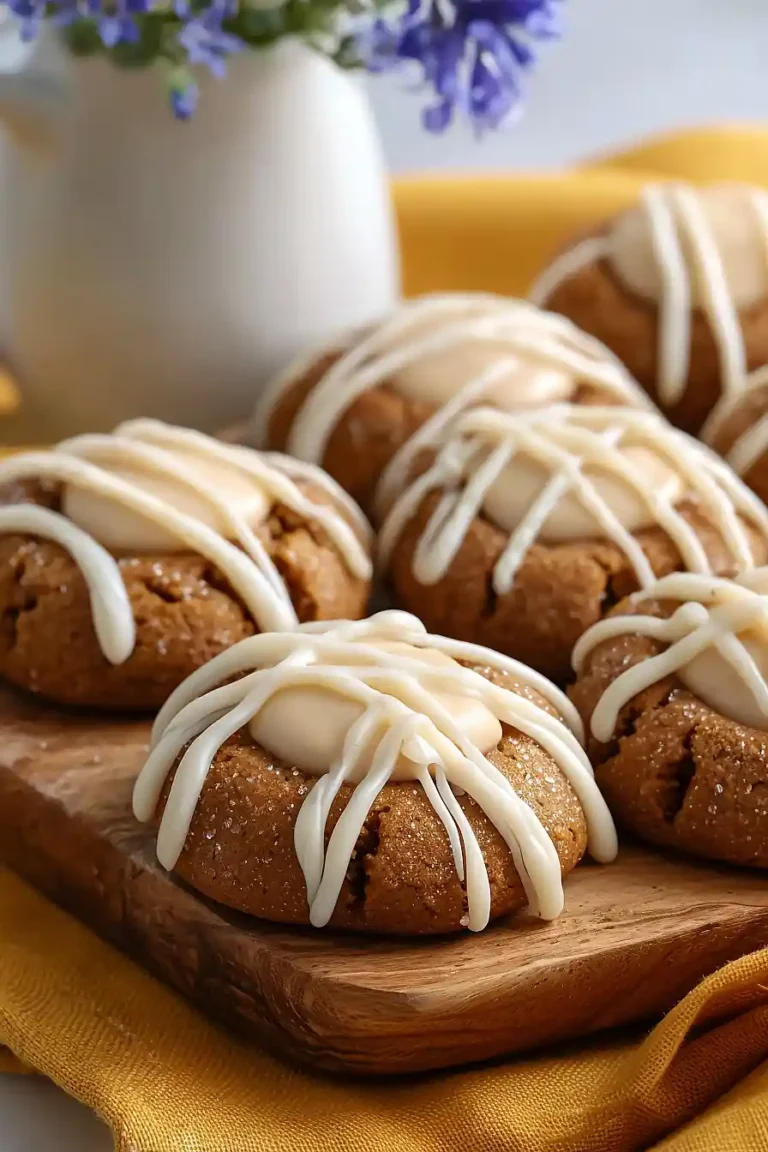 gingerbread thumbprint cookies