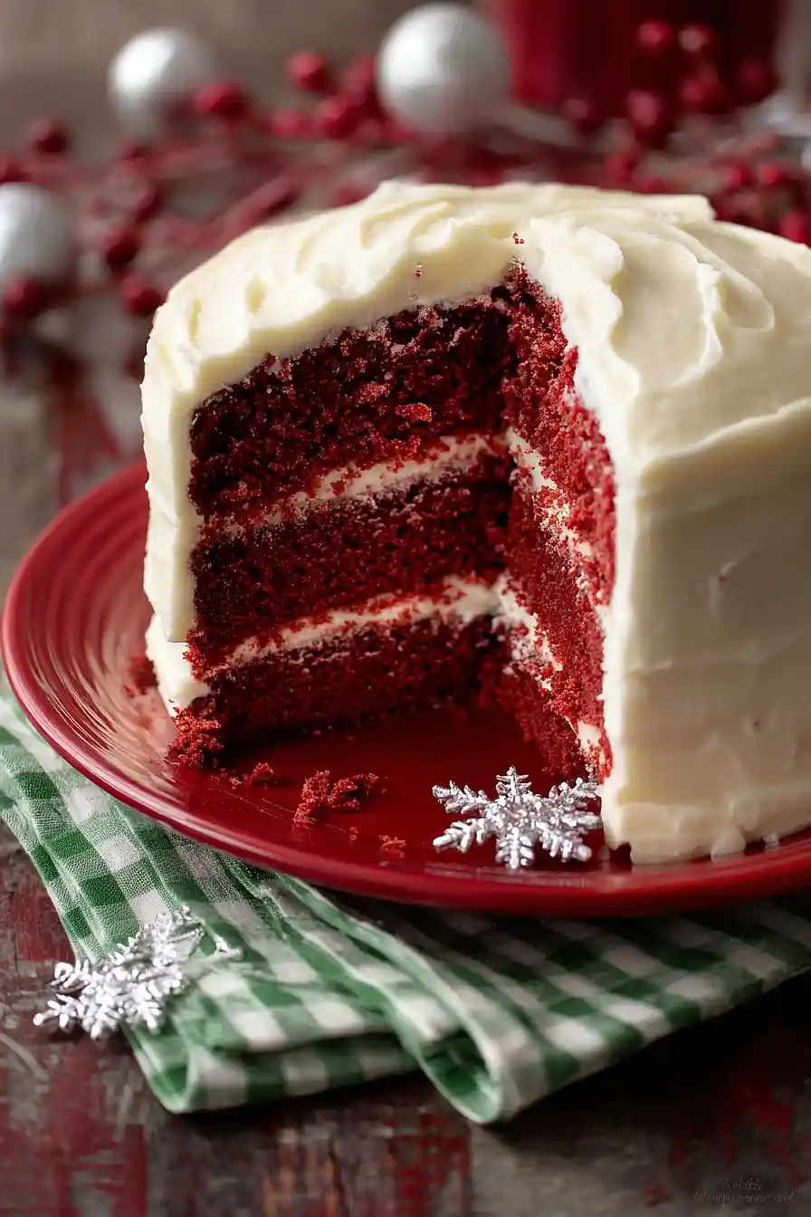 southern red velvet christmas cake
