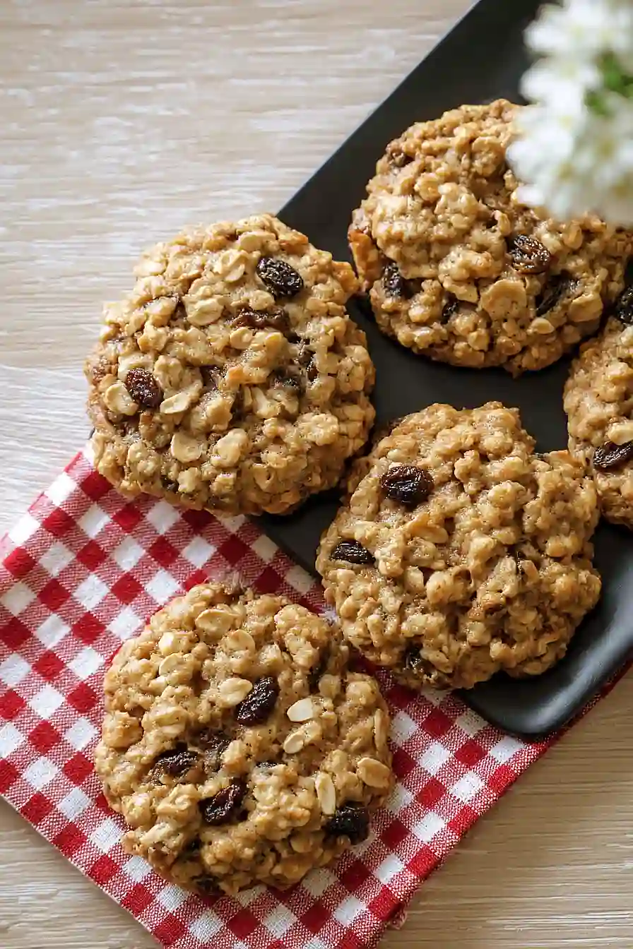 oatmeal raisin cookies with rolled oats