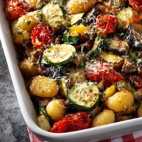 roasted vegetables with gnocchi