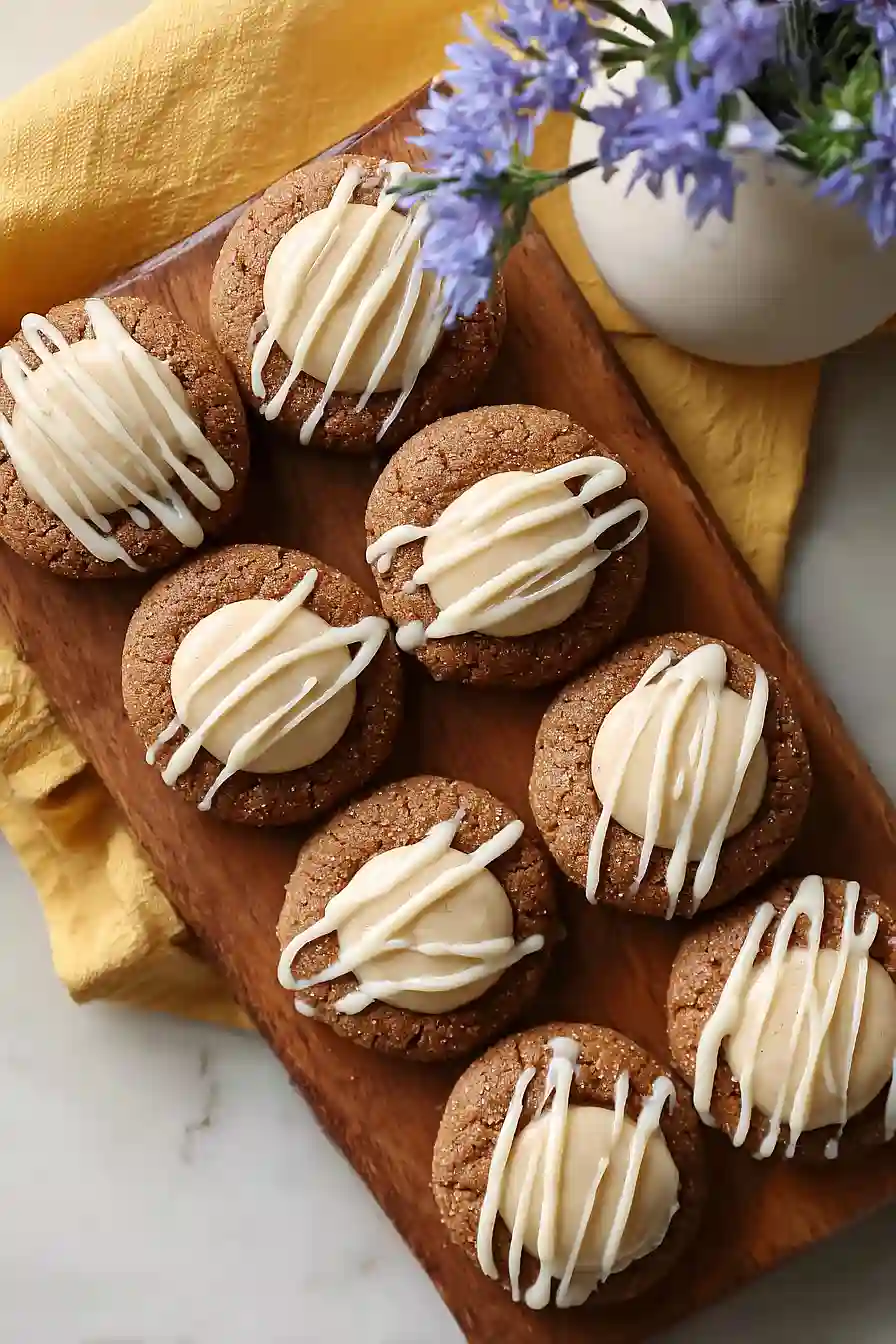 gingerbread thumbprint cookies