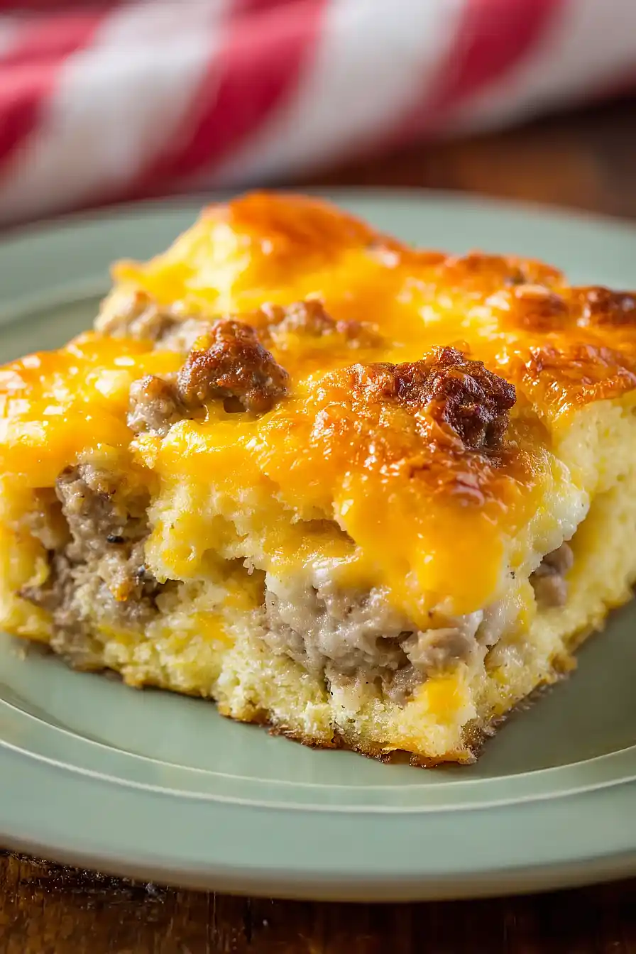biscuit and sausage egg bake