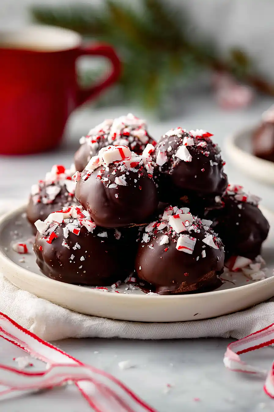 peppermint chocolate truffles