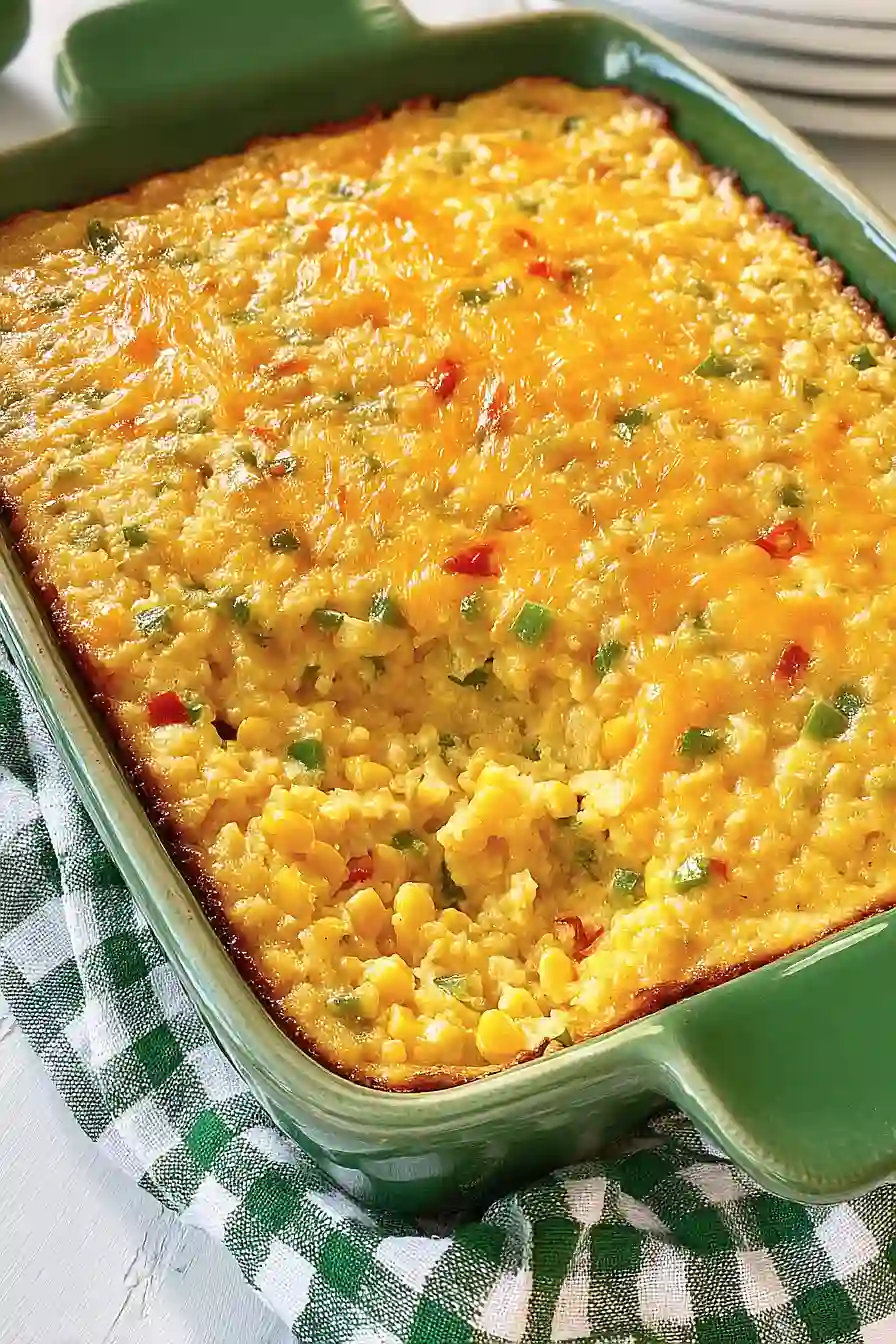 corn casserole with jalapeños