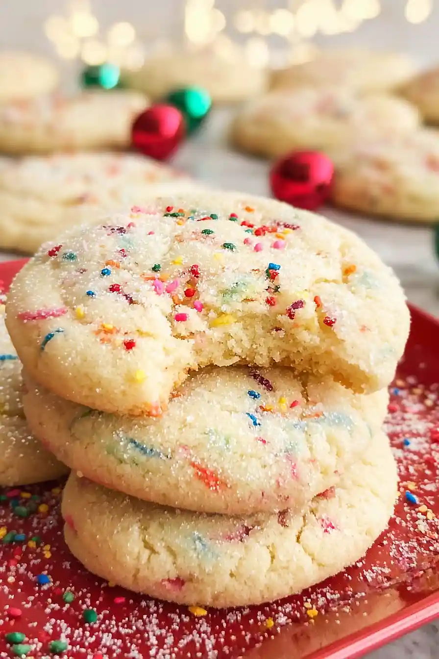 sugar cookies with powdered sugar