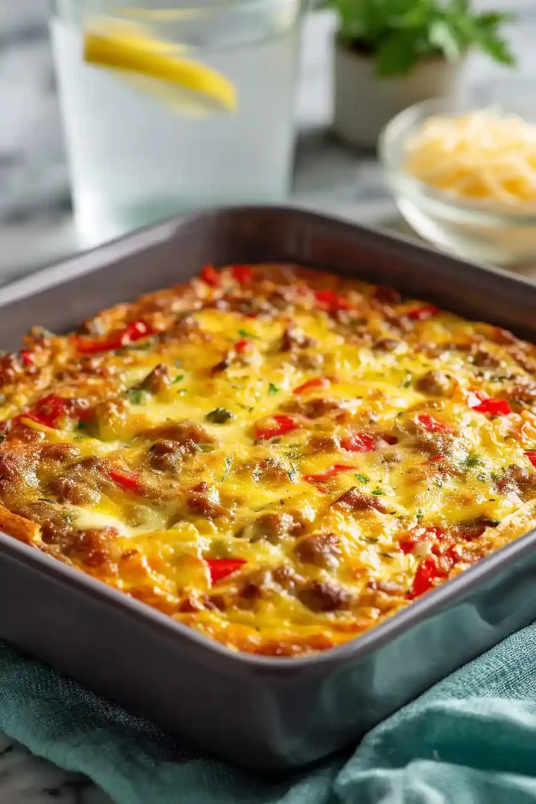 crustless sausage and pepper quiche